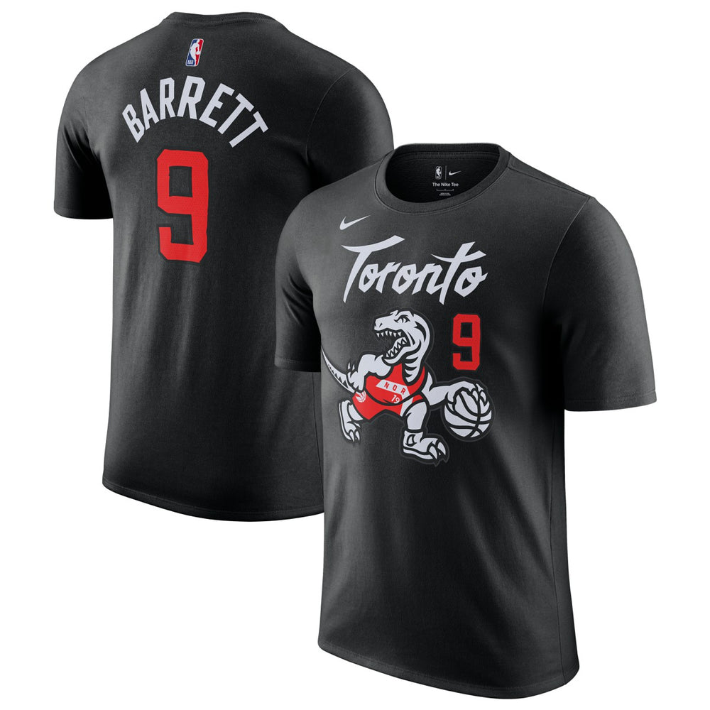 RJ Barrett Toronto Raptors Unisex 2025/26 City Edition Name & Number T-Shirt Black - NBA