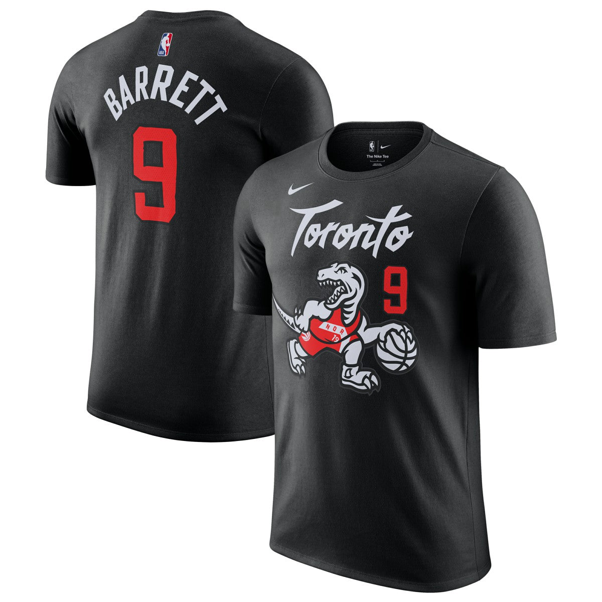 RJ Barrett Toronto Raptors Unisex 2025/26 City Edition Name & Number T-Shirt Black - NBA