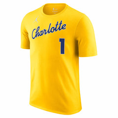 LaMelo Ball Charlotte Hornets Jordan Brand Unisex 2025/26 City Edition Name & Number T-Shirt Yellow - NBA