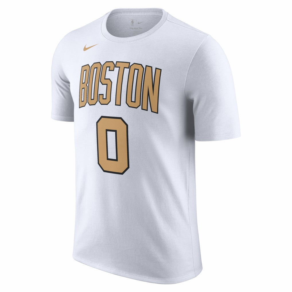 Jayson Tatum Boston Celtics Unisex 2025/26 City Edition Name & Number T-Shirt White - NBA