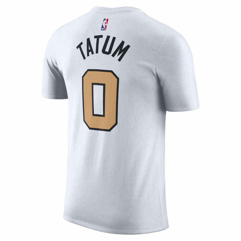 Jayson Tatum Boston Celtics Unisex 2025/26 City Edition Name & Number T-Shirt White - NBA