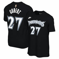 Rudy Gobert Minnesota Timberwolves Unisex Name & Number T-Shirt Classic Edition Black - NBA