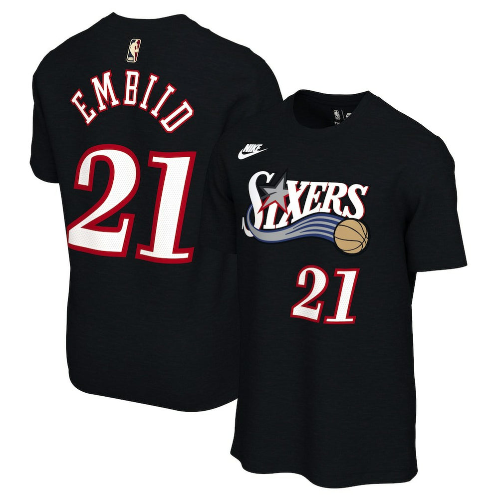 Joel Embiid Philadelphia 76ers Unisex Name & Number T-Shirt Classic Edition Black - NBA