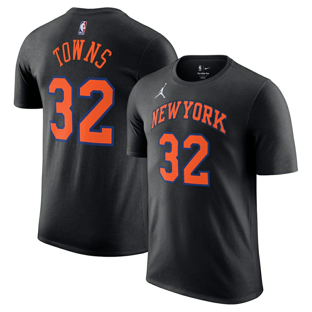 Karl-Anthony Towns New York Knicks Jordan Brand Unisex Name & Number T-Shirt Statement Edition Black - NBA