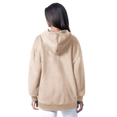 Miami Dolphins G-III 4Her by Carl Banks Women's Best Hitter Oversized Tunic Pullover Hoodie Cream | NFL