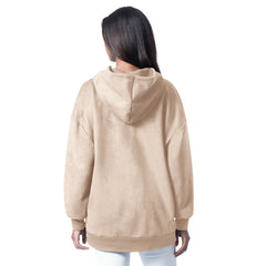 Detroit Lions G-III 4Her by Carl Banks Women's Best Hitter Oversized Tunic Pullover Hoodie Cream | NFL