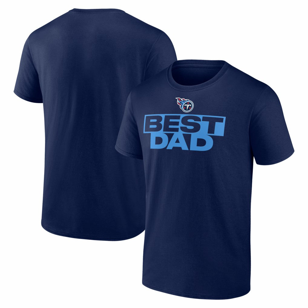 Tennessee Titans Best Dad Father's Day T-Shirt Navy | NFL
