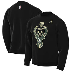 Milwaukee Bucks Jordan Brand Statement Edition Sweatshirt Black - NBA