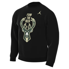 Milwaukee Bucks Jordan Brand Statement Edition Sweatshirt Black - NBA