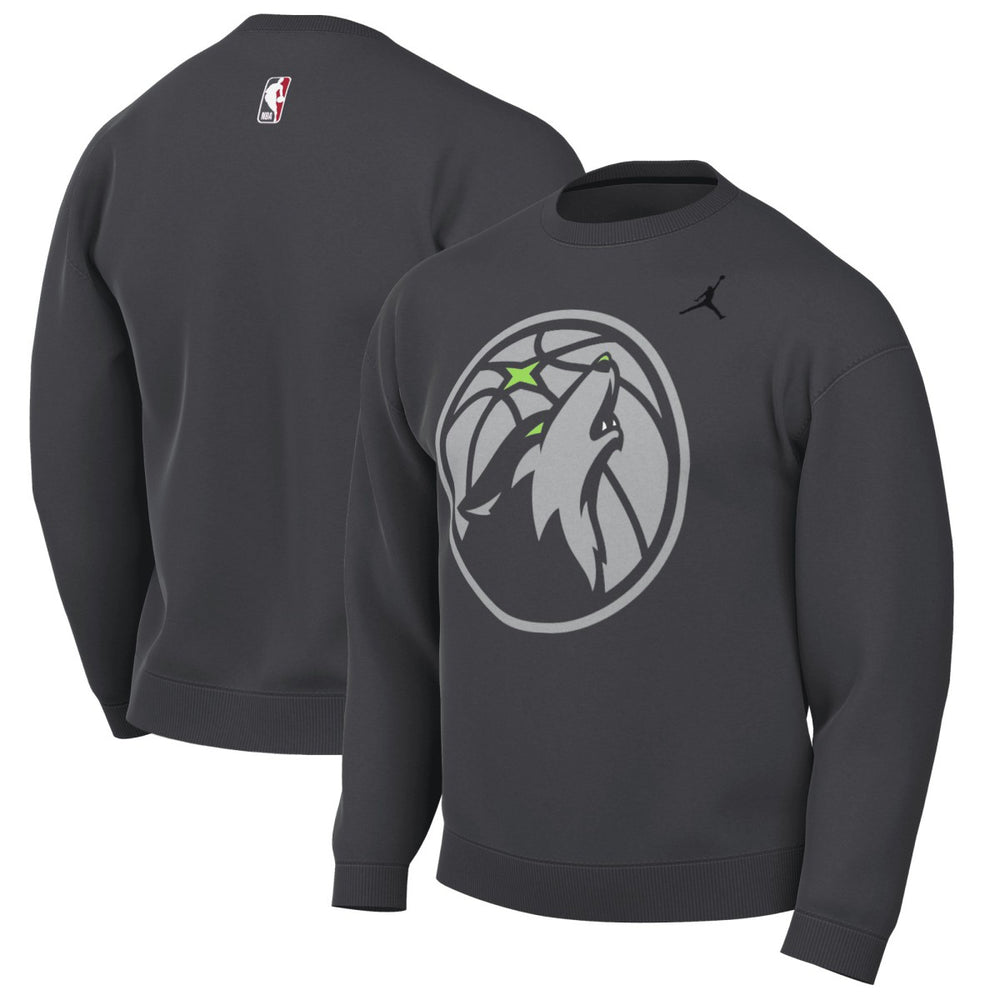 Minnesota Timberwolves Jordan Brand Statement Edition Sweatshirt Anthracite - NBA