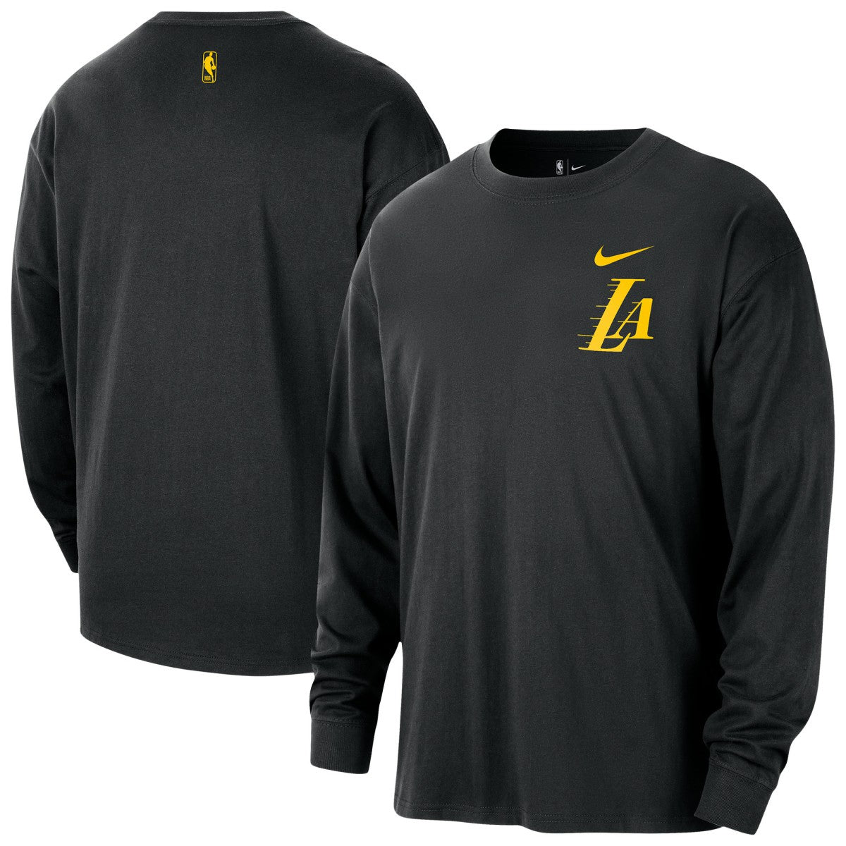 Los Angeles Lakers 2025/26 City Edition Remix Essential Logo Long Sleeve T-Shirt Black - NBA