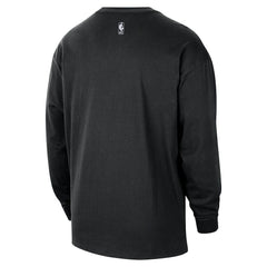 Brooklyn Nets 2025/26 City Edition Remix Essential Logo Long Sleeve T-Shirt Black - NBA