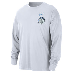 Memphis Grizzlies 2025/26 City Edition Remix Essential Logo Long Sleeve T-Shirt White - NBA