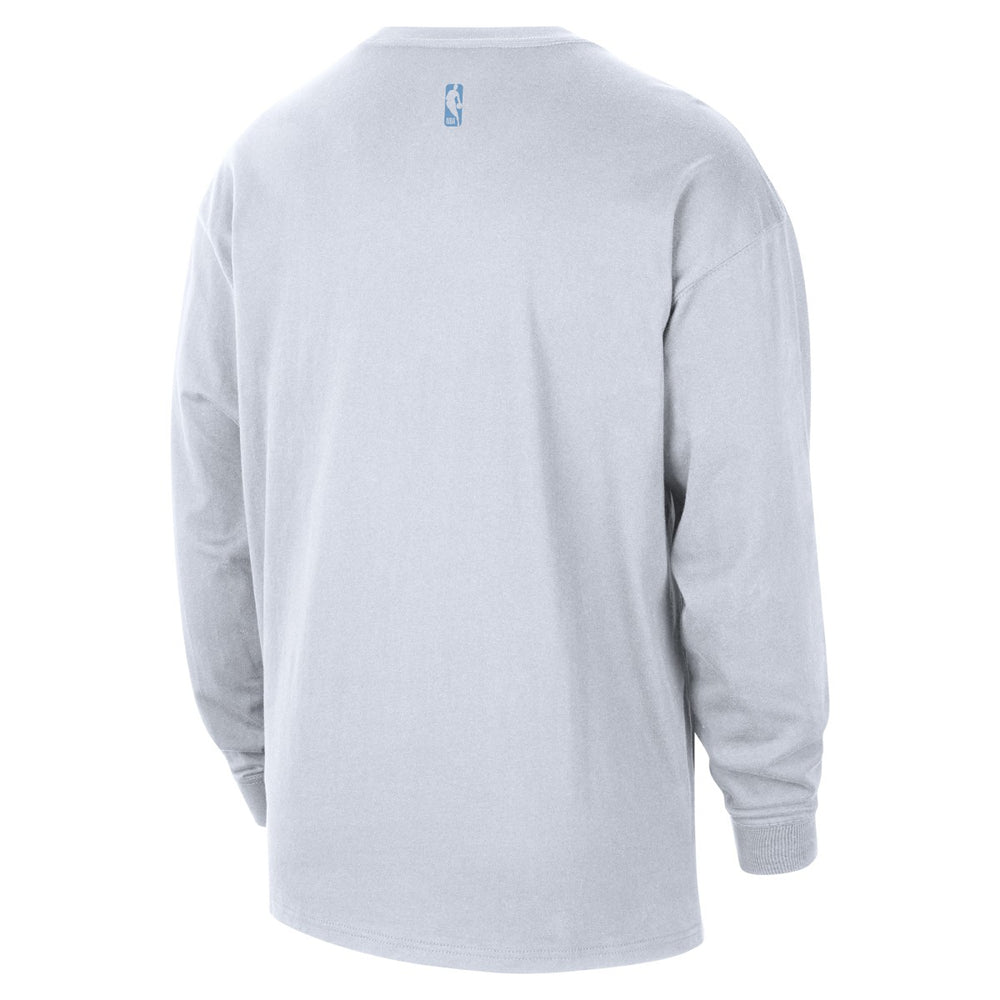Memphis Grizzlies 2025/26 City Edition Remix Essential Logo Long Sleeve T-Shirt White - NBA