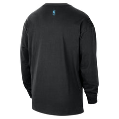 Miami Heat 2025/26 City Edition Remix Essential Logo Long Sleeve T-Shirt Black - NBA