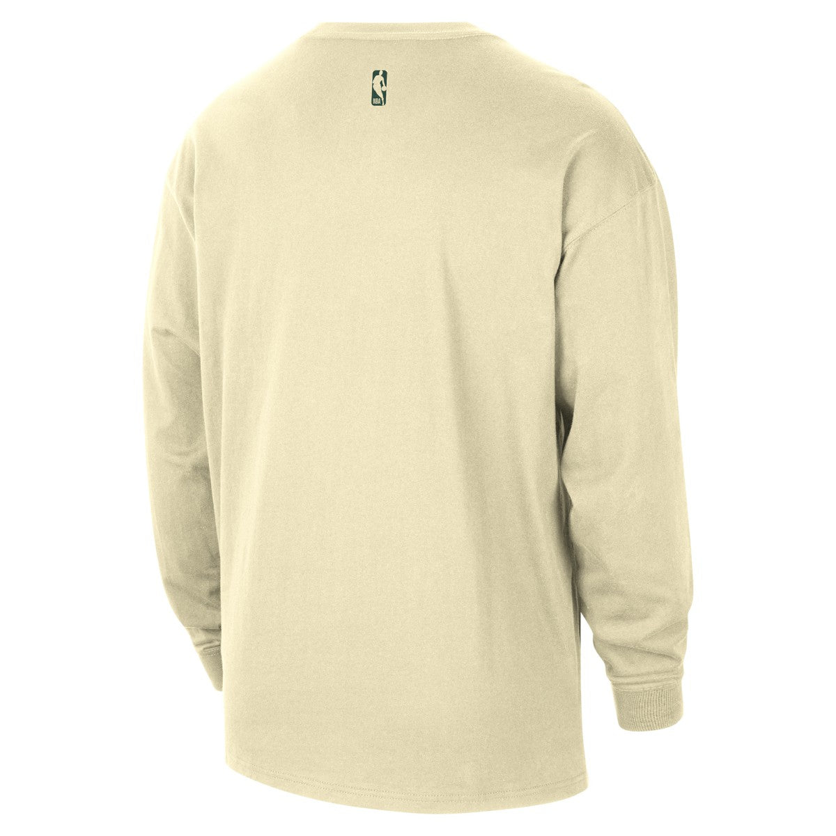 Milwaukee Bucks 2025/26 City Edition Remix Essential Logo Long Sleeve T-Shirt Cream - NBA