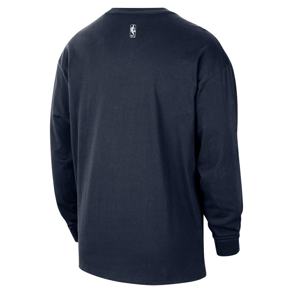 Oklahoma City Thunder 2025/26 City Edition Remix Essential Logo Long Sleeve T-Shirt Navy - NBA