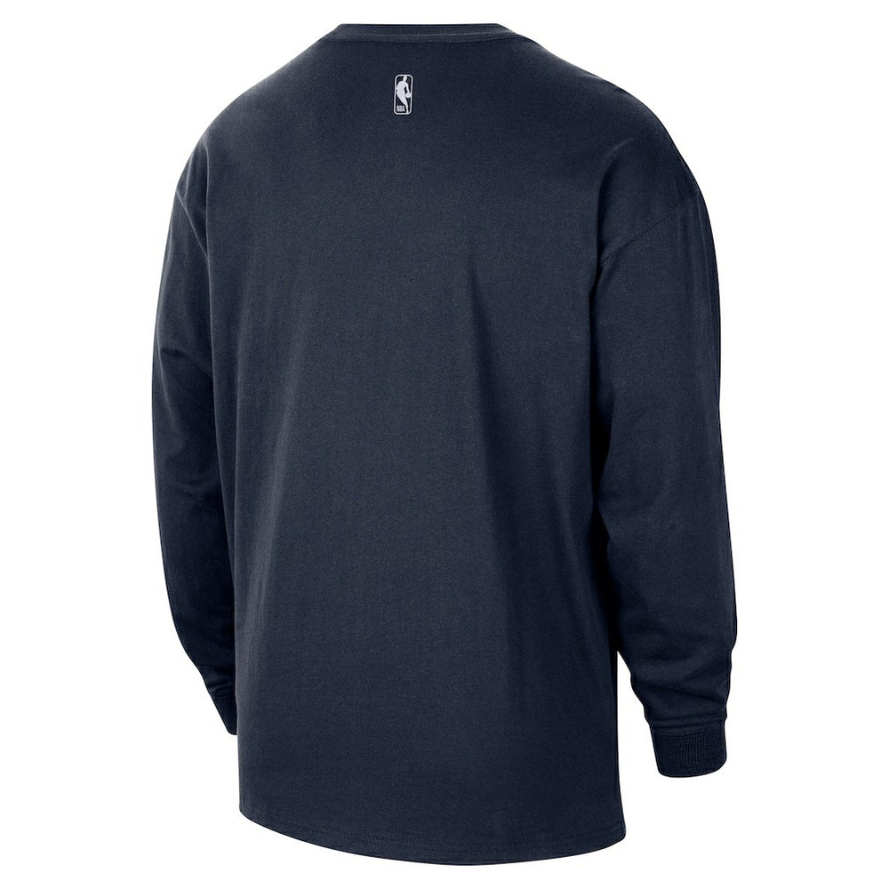 Oklahoma City Thunder 2025/26 City Edition Remix Essential Logo Long Sleeve T-Shirt Navy - NBA
