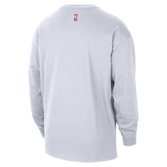 Houston Rockets 2025/26 City Edition Remix Essential Logo Long Sleeve T-Shirt White - NBA