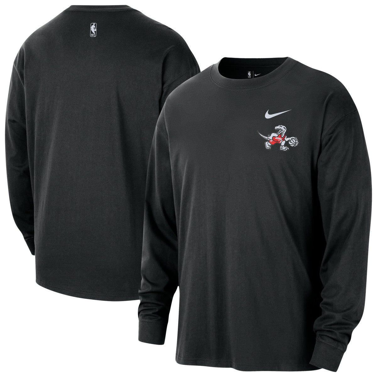 Toronto Raptors 2025/26 City Edition Remix Essential Logo Long Sleeve T-Shirt Black - NBA