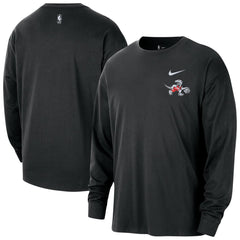 Toronto Raptors 2025/26 City Edition Remix Essential Logo Long Sleeve T-Shirt Black - NBA