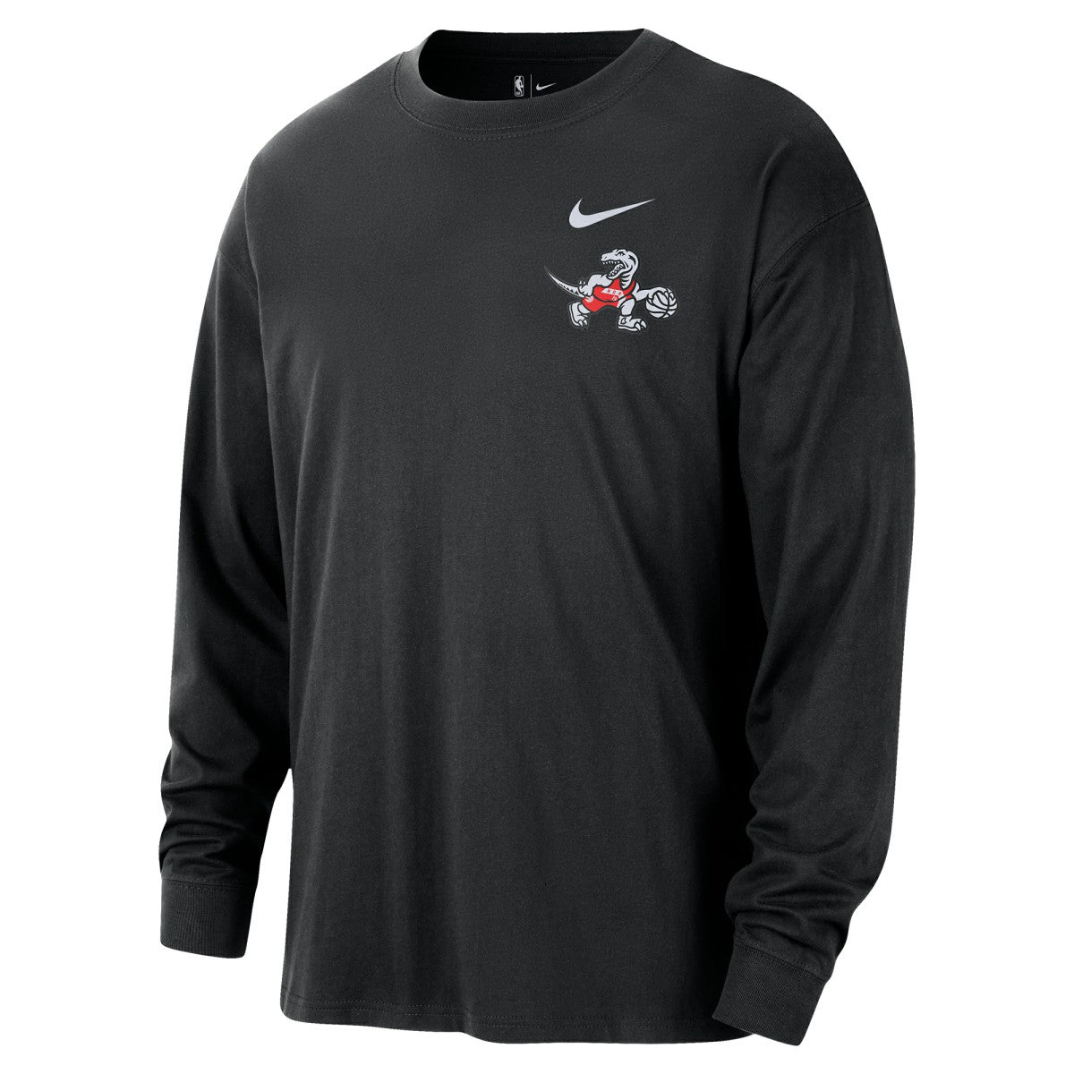 Toronto Raptors 2025/26 City Edition Remix Essential Logo Long Sleeve T-Shirt Black - NBA