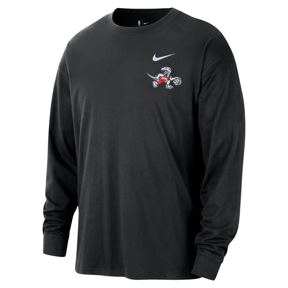 Toronto Raptors 2025/26 City Edition Remix Essential Logo Long Sleeve T-Shirt Black - NBA
