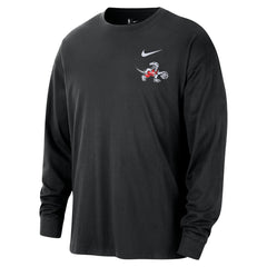 Toronto Raptors 2025/26 City Edition Remix Essential Logo Long Sleeve T-Shirt Black - NBA