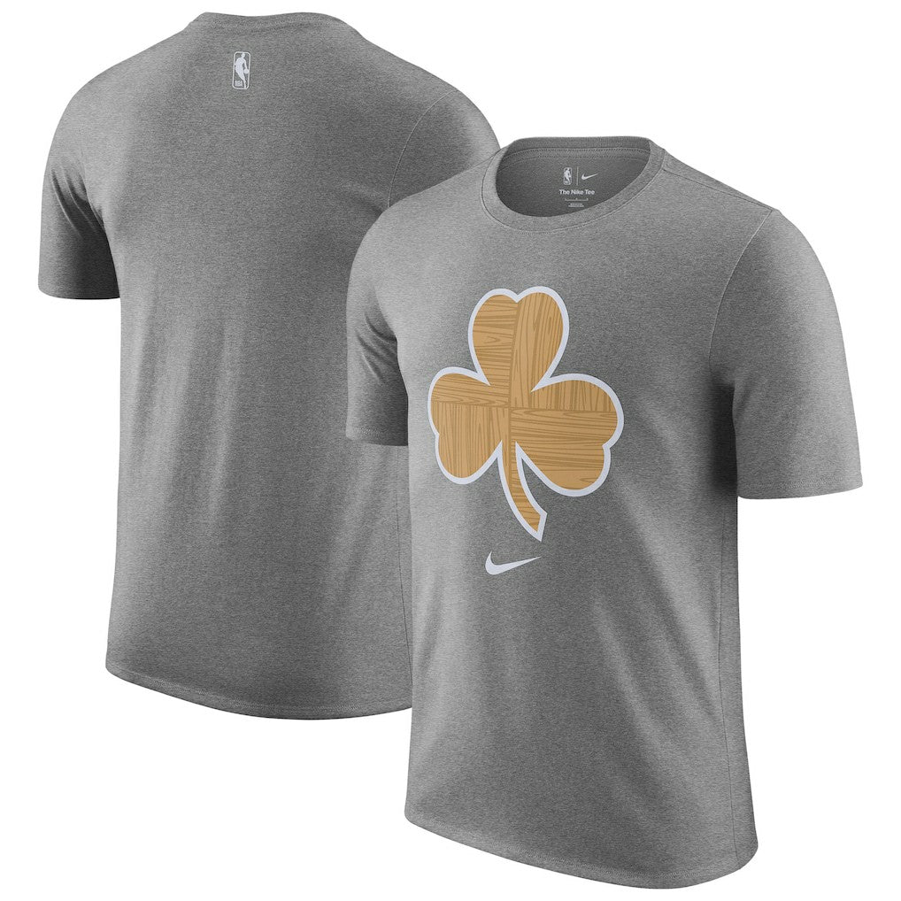 Boston Celtics 2025/26 City Edition Remix Essential Logo T-Shirt Heather Gray - NBA