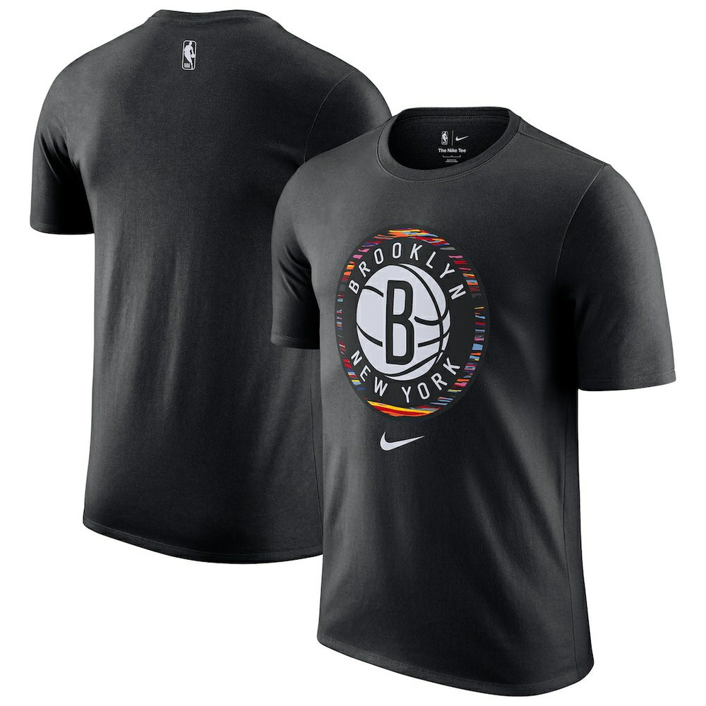Brooklyn Nets 2025/26 City Edition Remix Essential Logo T-Shirt Black - NBA