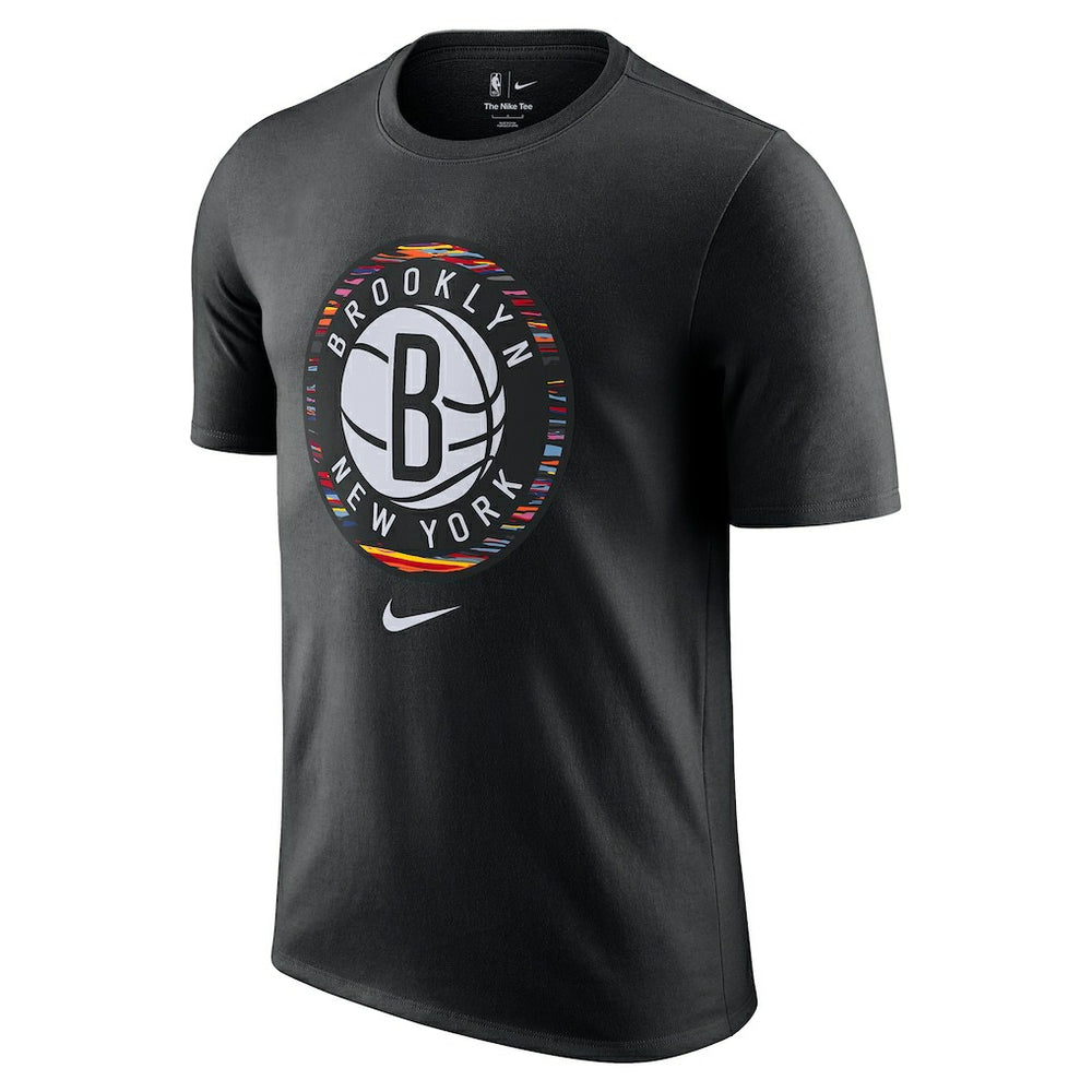 Brooklyn Nets 2025/26 City Edition Remix Essential Logo T-Shirt Black - NBA
