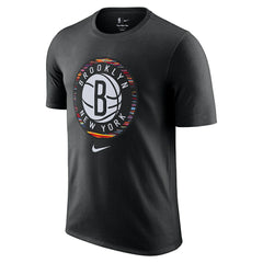 Brooklyn Nets 2025/26 City Edition Remix Essential Logo T-Shirt Black - NBA