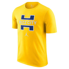 Charlotte Hornets Jordan Brand 2025/26 City Edition Remix Essential Logo T-Shirt Yellow - NBA