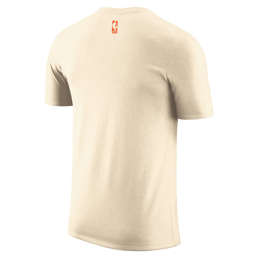New York Knicks 2025/26 City Edition Remix Essential Logo T-Shirt Natural - NBA