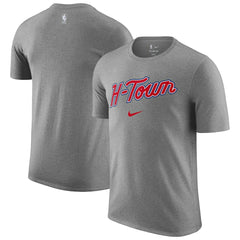 Houston Rockets 2025/26 City Edition Remix Essential Logo T-Shirt Heather Gray - NBA