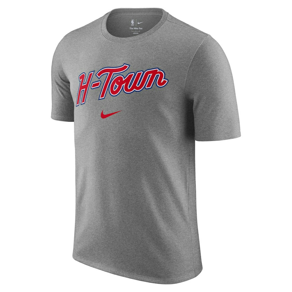 Houston Rockets 2025/26 City Edition Remix Essential Logo T-Shirt Heather Gray - NBA