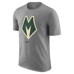 Milwaukee Bucks 2025/26 City Edition Remix Essential Logo T-Shirt Heather Gray - NBA