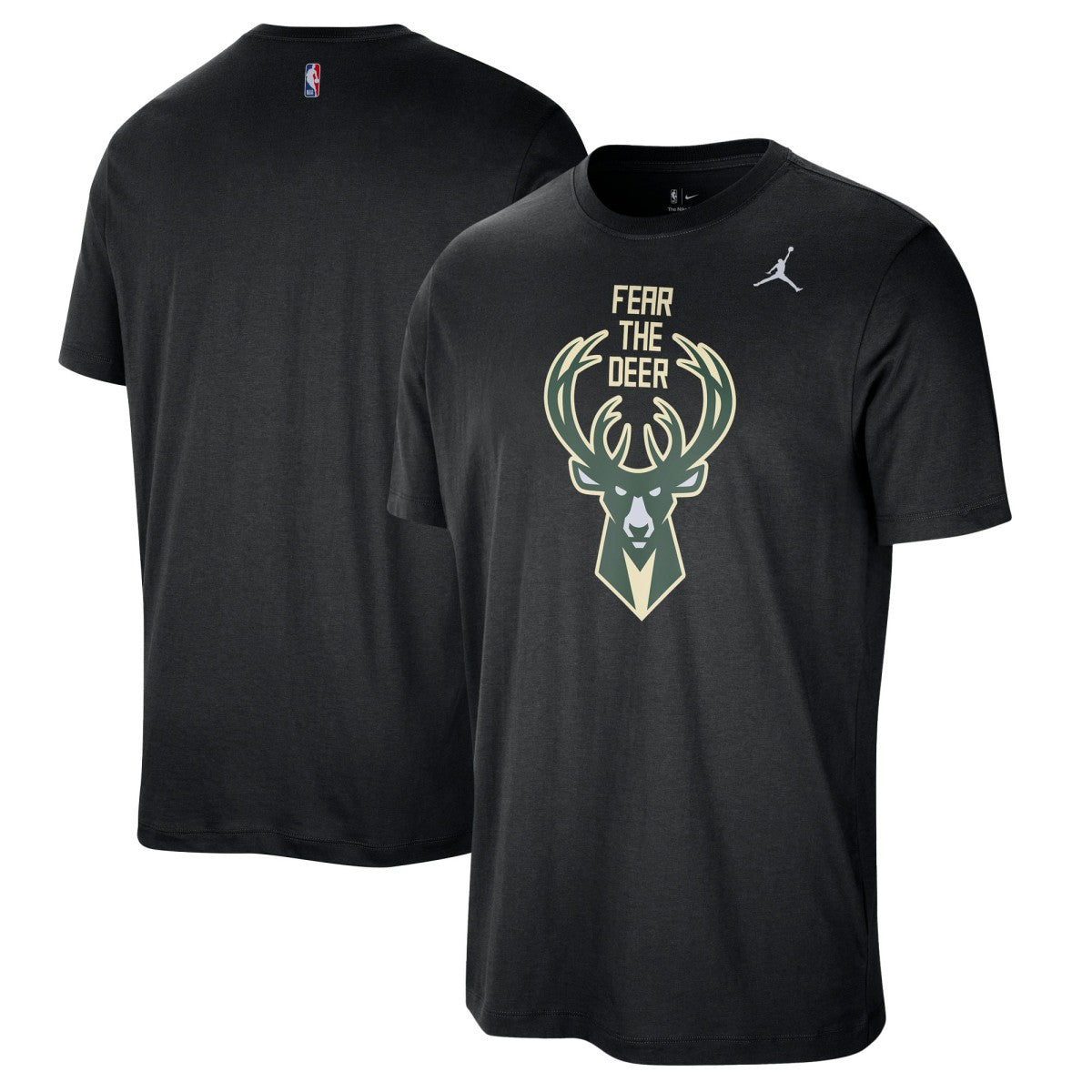 Milwaukee Bucks Jordan Brand Statement Edition Essential T-Shirt Black - NBA