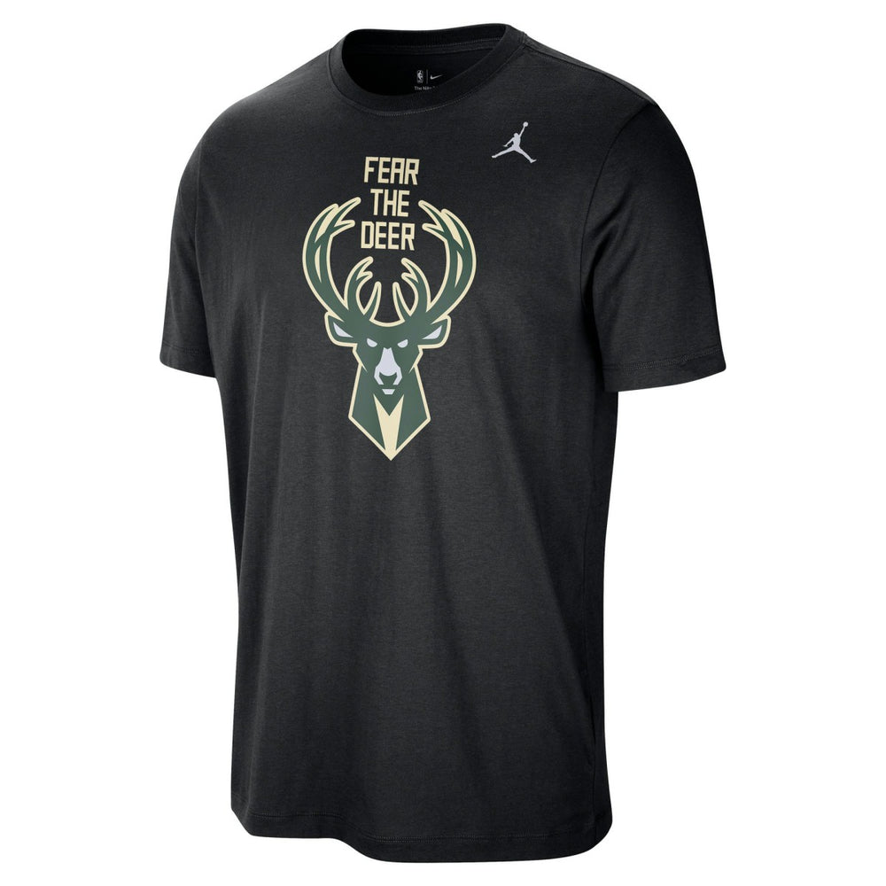 Milwaukee Bucks Jordan Brand Statement Edition Essential T-Shirt Black - NBA
