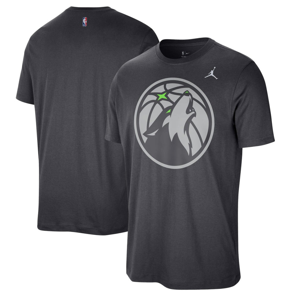 Minnesota Timberwolves Jordan Brand Statement Edition Essential T-Shirt Anthracite - NBA