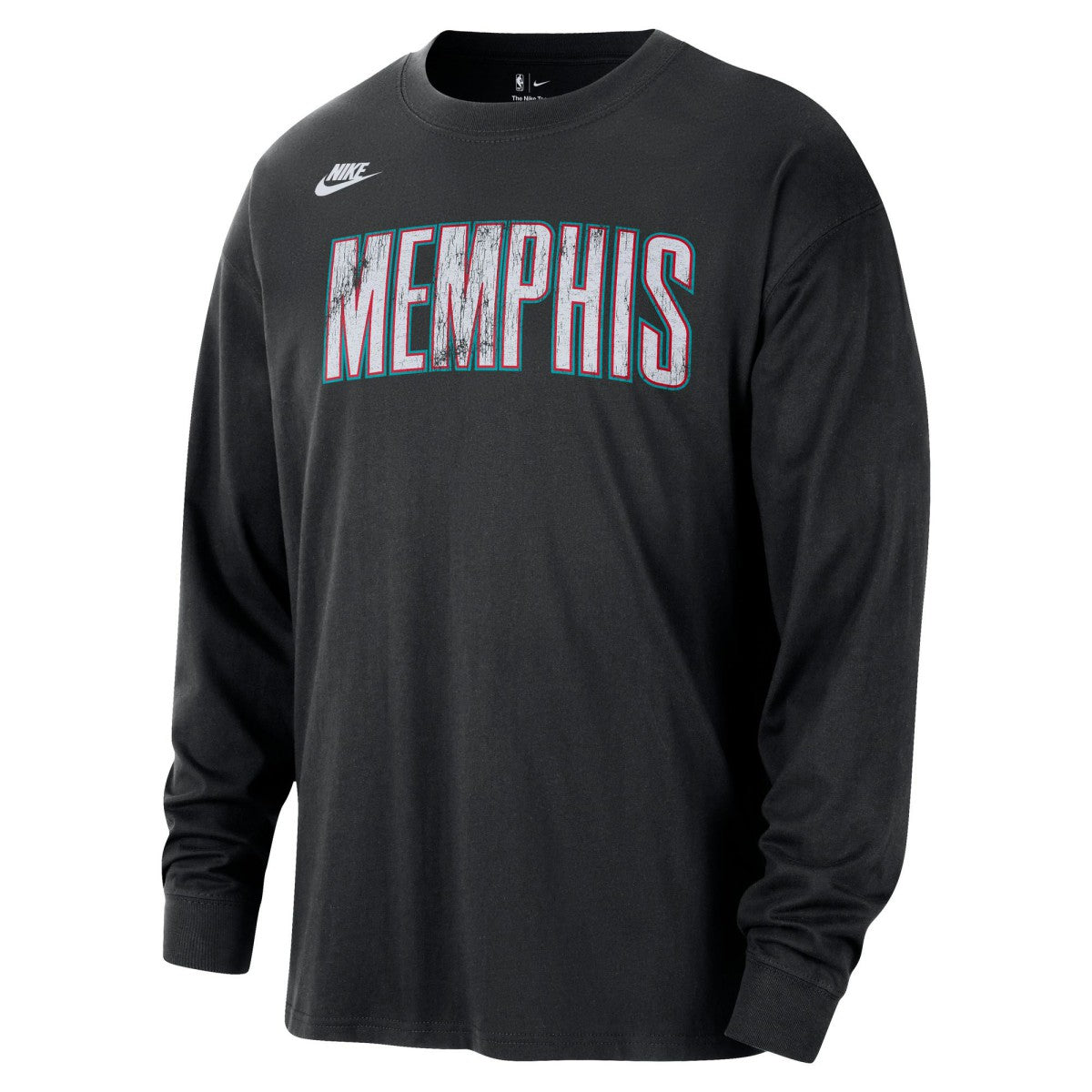 Memphis Grizzlies Unisex Classic Edition Hardwood Classics Essential Logo Long Sleeve T-Shirt Black - NBA
