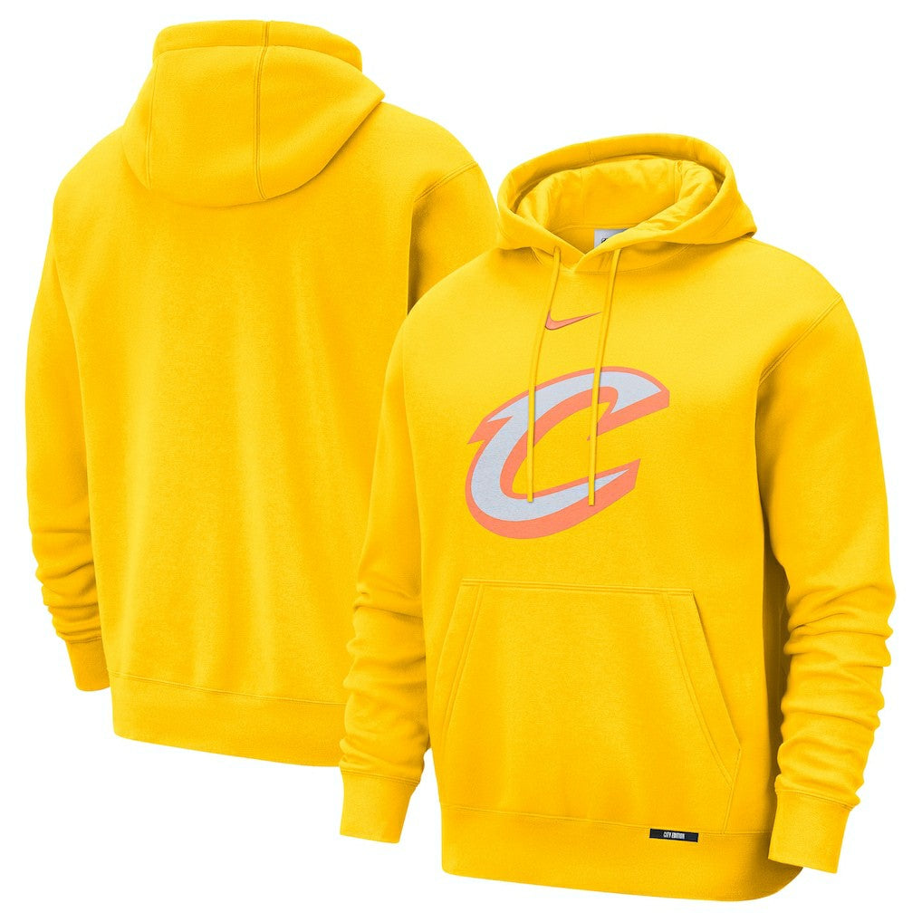 Cleveland Cavaliers 2025/26 City Edition Essential Logo Remix Hoodie Yellow - NBA