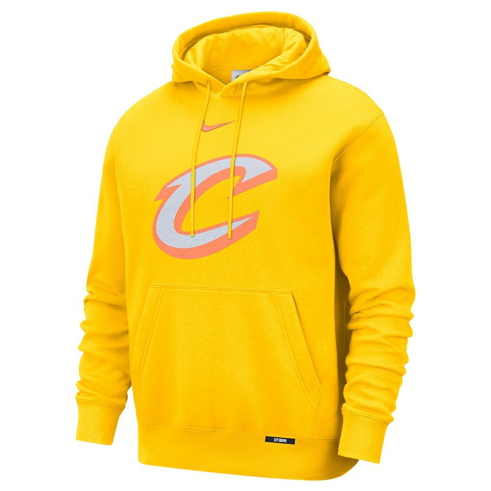 Cleveland Cavaliers 2025/26 City Edition Essential Logo Remix Hoodie Yellow - NBA