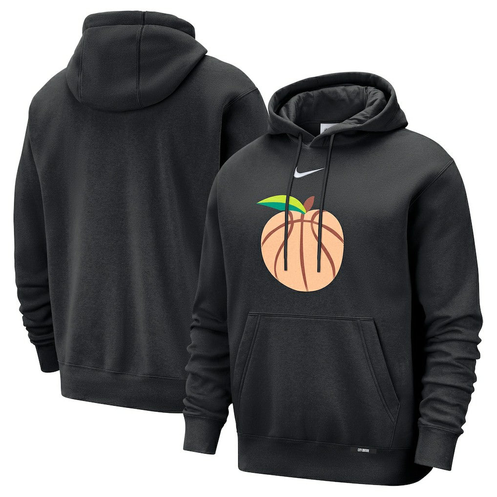 Atlanta Hawks 2025/26 City Edition Essential Logo Remix Hoodie Black - NBA