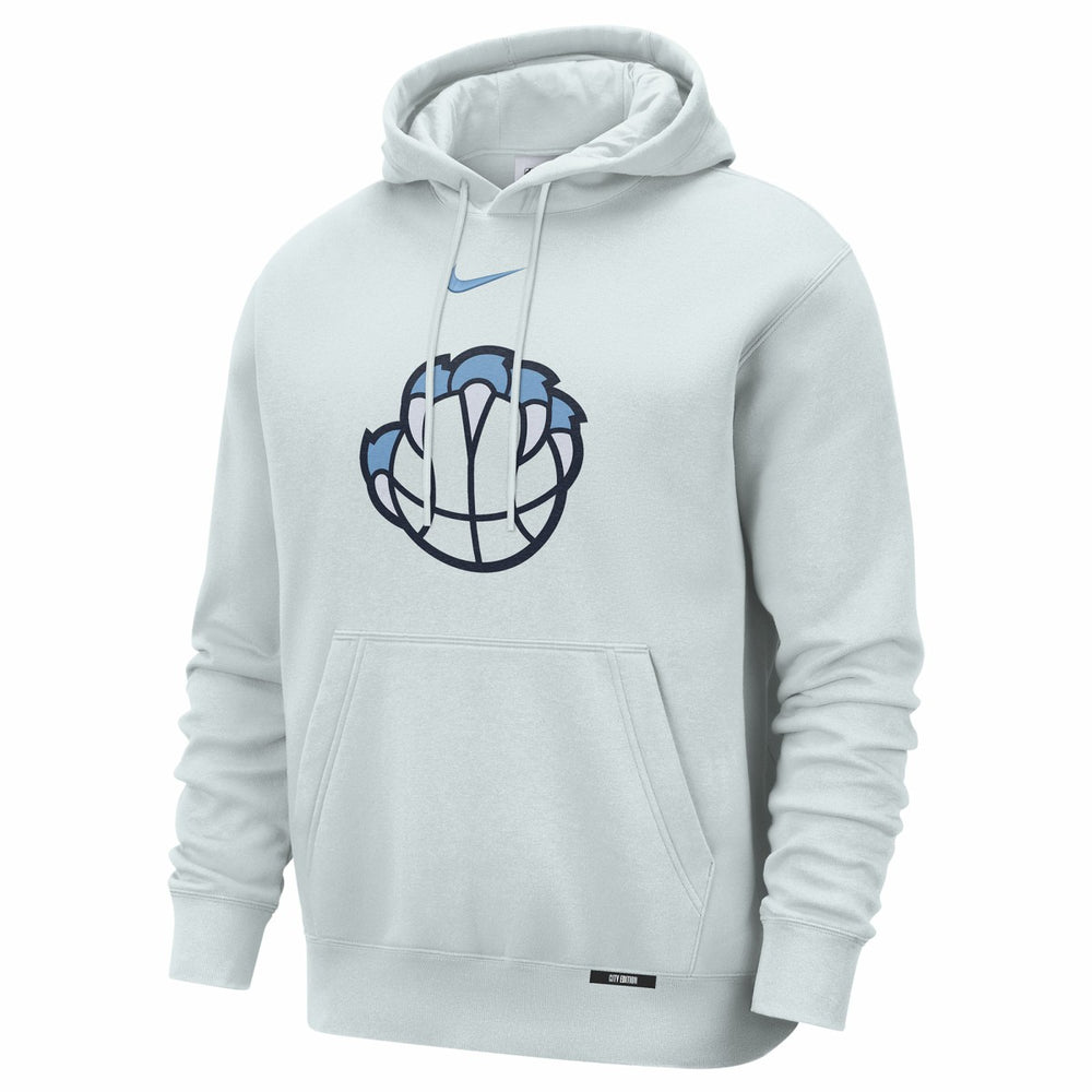 Memphis Grizzlies 2025/26 City Edition Essential Logo Remix Hoodie Silver - NBA