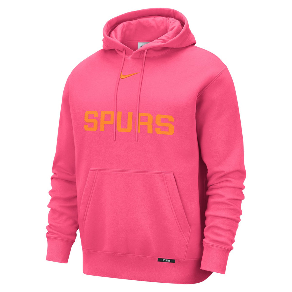 San Antonio Spurs 2025/26 City Edition Essential Logo Remix Hoodie Pink - NBA