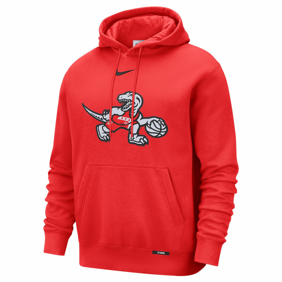 Toronto Raptors 2025/26 City Edition Essential Logo Remix Hoodie Red - NBA