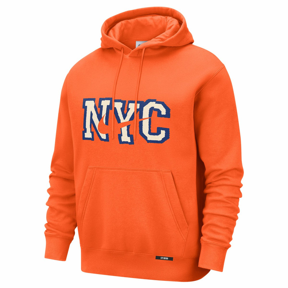New York Knicks 2025/26 City Edition Essential Logo Remix Hoodie Orange - NBA