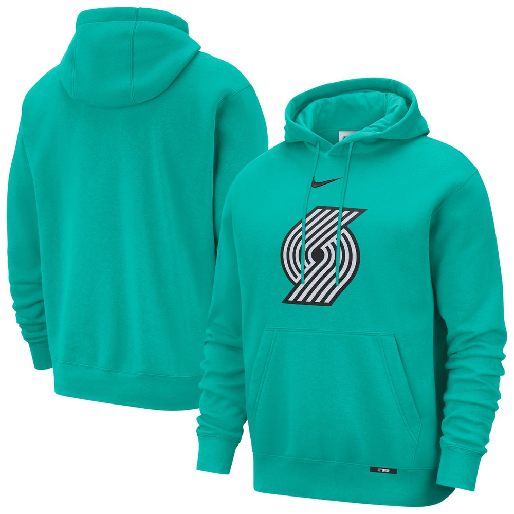 Portland Trail Blazers 2025/26 City Edition Essential Logo Remix Hoodie Green - NBA