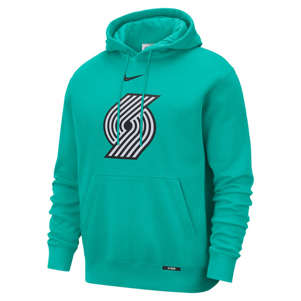 Portland Trail Blazers 2025/26 City Edition Essential Logo Remix Hoodie Green - NBA